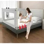 Bariera protectie pat, Primabobo, Bears, XXL, Culisanta, Cu inaltime reglabila 68-98 cm, 140 cm, Gri - 8