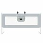 Bariera protectie pat, Primabobo, Bears, XXL, Culisanta, Cu inaltime reglabila 68-98 cm, 140 cm, Gri - 1