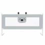 Bariera protectie pat, Primabobo, Bears, XXL, Culisanta, Cu inaltime reglabila 68-98 cm, 140 cm, Gri - 1