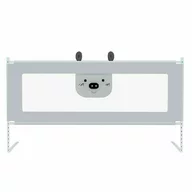 Bariera protectie pat, Primabobo, Bears, XXL, Culisanta, Cu inaltime reglabila 68-98 cm, 140 cm, Gri