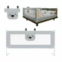 Bariera protectie pat, Primabobo, Bears, XXL, Culisanta, Cu inaltime reglabila 68-98 cm, 140 cm, Gri - 5