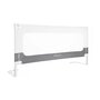 Bariera protectie pat, Primabobo, Velvo, Rabatabila, Instalare usoara, Inaltime reglabila 69-80 cm, Lungime 140 cm, Cu plasa respirabila, Sistem unic de pliere, Conform EN71, Alb/Gri - 2