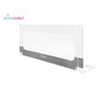 Bariera protectie pat, Primabobo, Velvo, Rabatabila, Instalare usoara, Inaltime reglabila 69-80 cm, Lungime 140 cm, Cu plasa respirabila, Sistem unic de pliere, Conform EN71, Alb/Gri - 3