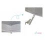 Bariera protectie pat, Primabobo, Velvo, Rabatabila, Instalare usoara, Inaltime reglabila 69-80 cm, Lungime 140 cm, Cu plasa respirabila, Sistem unic de pliere, Conform EN71, Alb/Gri - 7