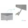 Bariera protectie pat, Primabobo, Velvo, Rabatabila, Instalare usoara, Inaltime reglabila 69-80 cm, Lungime 160 cm, Cu plasa respirabila, Sistem unic de pliere, Conform EN71, Alb/Gri - 6