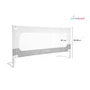Bariera protectie pat, Primabobo, Velvo, Rabatabila, Instalare usoara, Inaltime reglabila 69-80 cm, Lungime 160 cm, Cu plasa respirabila, Sistem unic de pliere, Conform EN71, Alb/Gri - 3