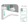 Bariera protectie pat, Primabobo, Velvo, Rabatabila, Instalare usoara, Inaltime reglabila 69-80 cm, Lungime 200 cm, Cu plasa respirabila, Sistem unic de pliere, Conform EN71, Alb/Gri - 8
