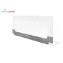 Bariera protectie pat, Primabobo, Velvo, Rabatabila, Instalare usoara, Inaltime reglabila 69-80 cm, Lungime 200 cm, Cu plasa respirabila, Sistem unic de pliere, Conform EN71, Alb/Gri - 3
