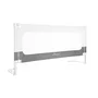 Bariera protectie pat, Primabobo, Velvo, Rabatabila, Instalare usoara, Inaltime reglabila 69-80 cm, Lungime 200 cm, Cu plasa respirabila, Sistem unic de pliere, Conform EN71, Alb/Gri - 2