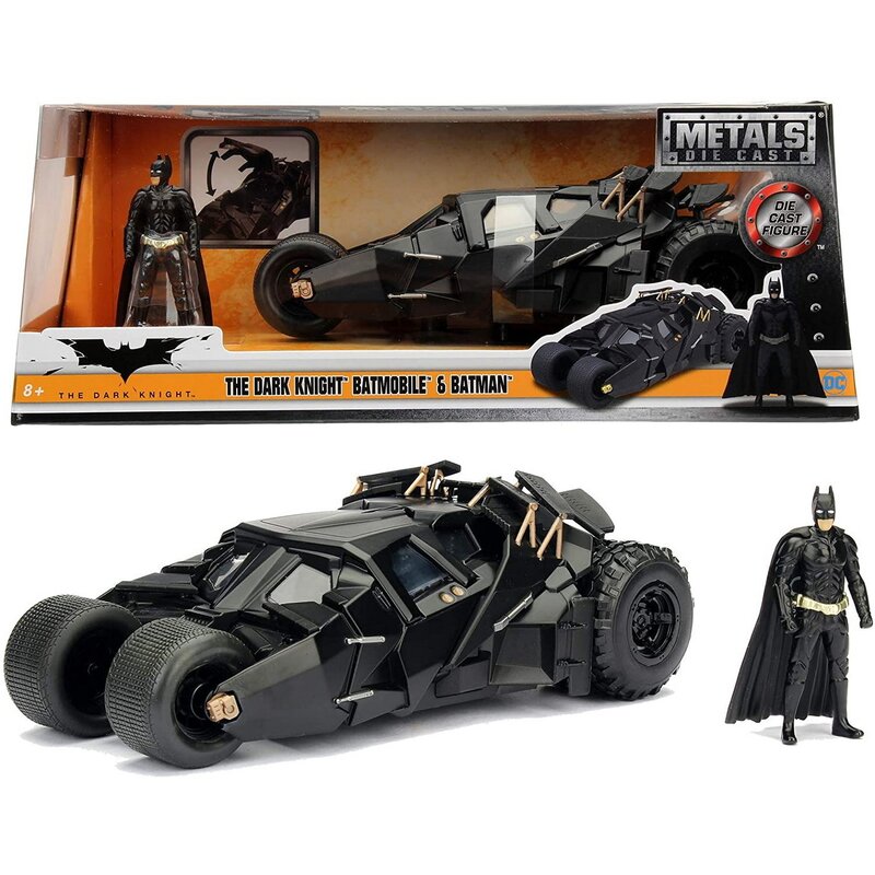 Simba - Masina Batmobile The Dark Knight , Batman, Metalica, Cu figurina, Scara 1:24