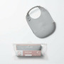 Baveta bebelusi Miniware Roll & Lock, 100% din silicon alimentar, Grey - 1