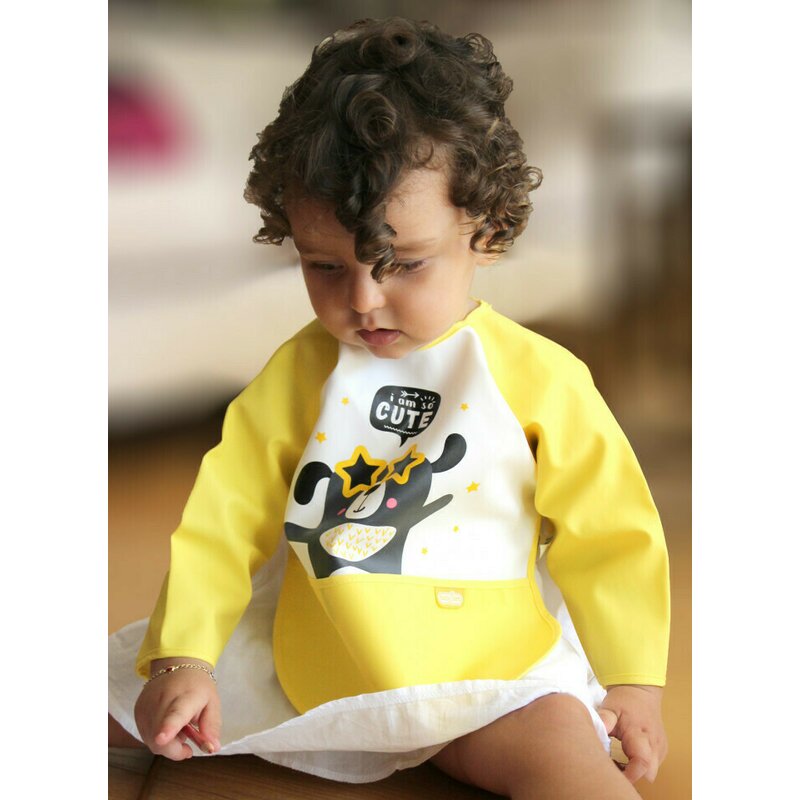 Babyjem - baveta cu maneci si buzunar polly bib (culoare: roz)
