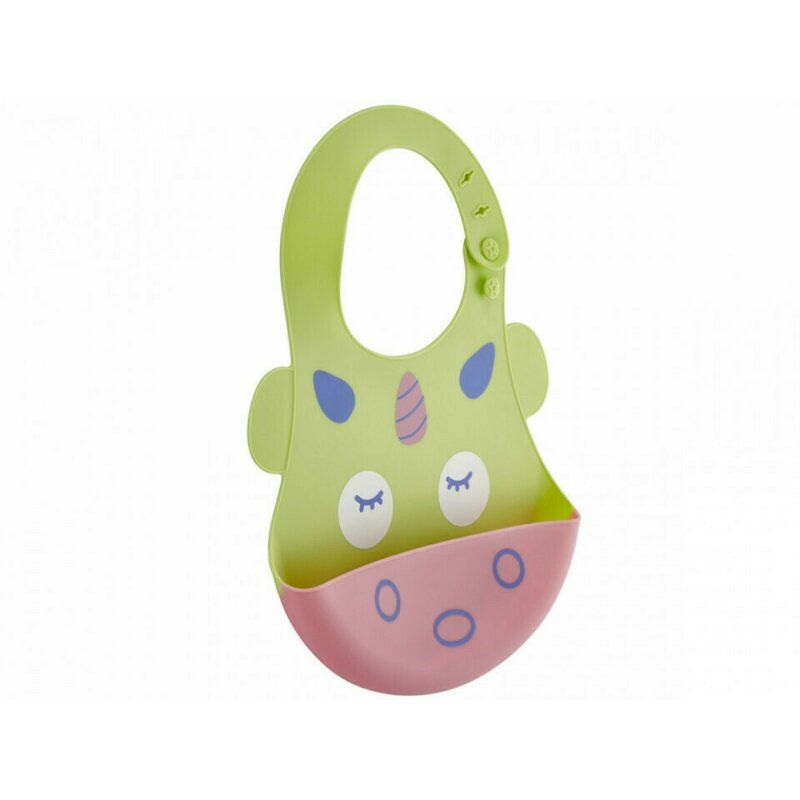 Baveta BabyJem din silicon Soft Baby Bib (Culoare: Galben)