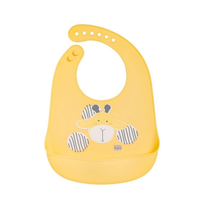 Saro baby - baveta din silicon yum, girafa