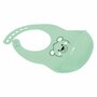 Baveta, FreeON, Moale, Din silicon, Fara BPA, Cu buzunar, 31 x 24 cm, Bear Green - 4
