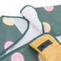 Baveta impermeabila, Petite&Mars, Cu maneci lungi, Usor de curatat, inchidere prin velcro, Dimensiune 38x42 cm, 24 luni+, Beige Citrus - 5