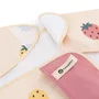 Baveta impermeabila, Petite&Mars, Cu maneci lungi, Usor de curatat, inchidere prin velcro, Dimensiune 38x42 cm, 24 luni+, Beige Strawberies - 5