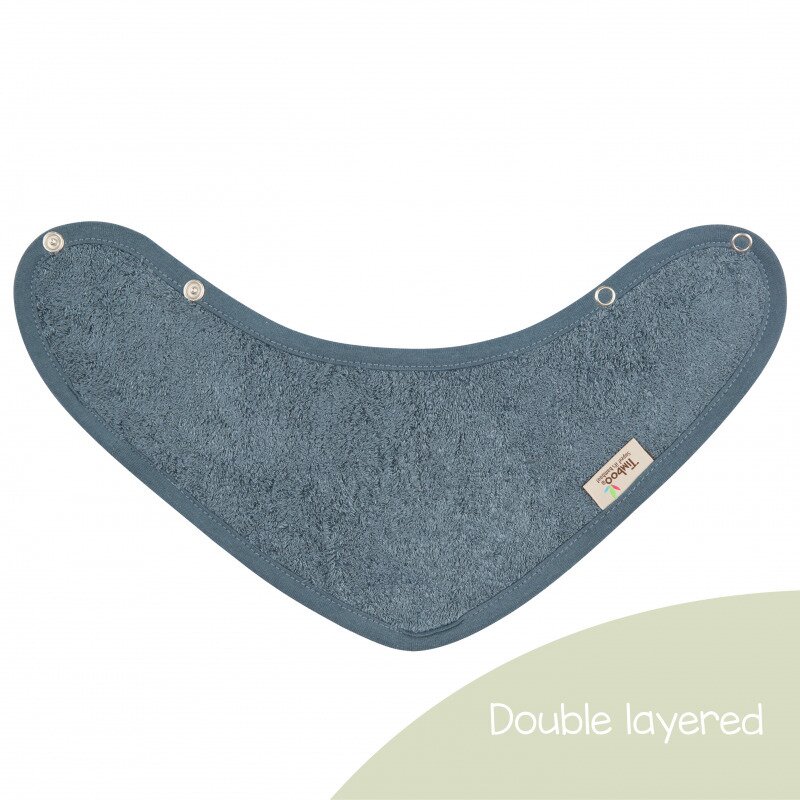 Timboo - baveta tip bandana , marin, textila, cu doua straturi, din bambus, albastru