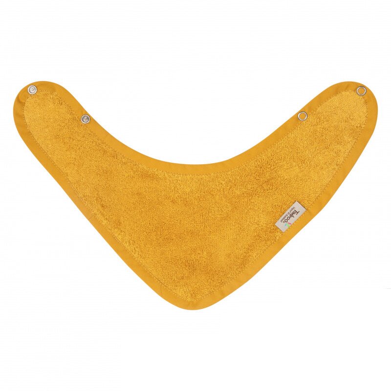 Timboo - baveta tip bandana , ocher, textila, cu doua straturi, din bambus, galben