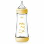Biberon anti-colici, Chicco, Perfect 5, 300 ml, Tetina S, Flux rapid, Silicon Soft Sense, Sistem Intui-Flow, Baza detasabila, Fara BPA, Forma ergonomic, Usor de curatat, 4 luni+, Galben - 1