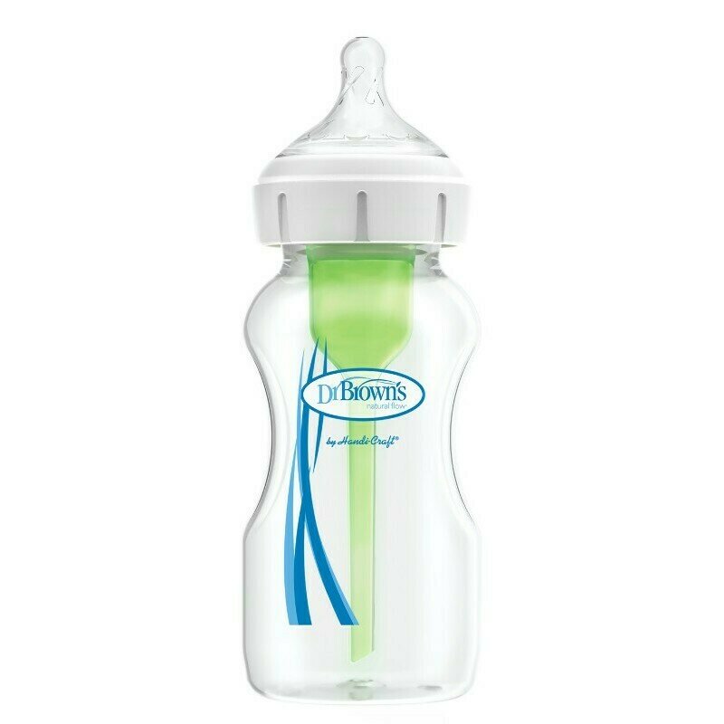 Dr. brown's - biberon anti-colici cu gat larg options plus pp, 270 ml.