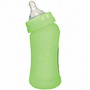 Biberon inclinat din sticla cu protectie de silicon 210 ml - Green Sprouts iPlay - Green - 1