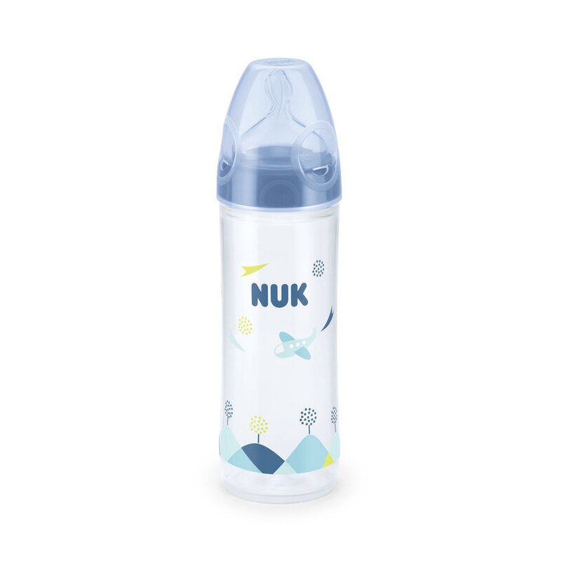 Nuk - NUK - Biberon New Classic 250 Ml Tetina Silicon 6 luni+ Bleu