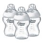 Biberon, Tommee Tippee, Closer to Nature, 3 buc, 260 ml, Cu tetina cu flux lent, Fara BPA, 0 luni+, Alb - 4