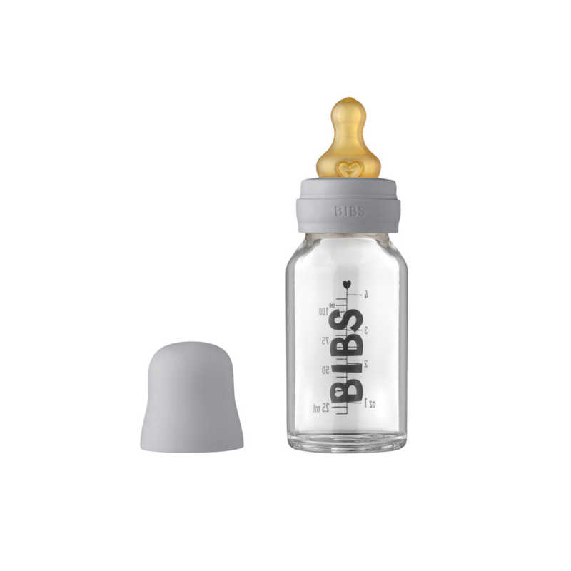 BIBS - Set complet biberon din sticla anticolici, 110 ml, Cloud