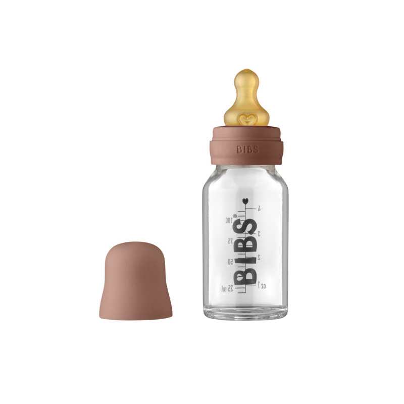 BIBS - Set complet biberon din sticla anticolici, 110 ml, Woodchuck