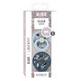 BIBS x LIBERTY - Set 2 suzete Colour Chamomile Lawn Latex, tetina rotunda, 6 luni+-Baby Blue/Steel Blue - 3