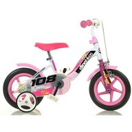 Bicicleta 10'' cu maner pentru parinti 108 Roz - Dino Bikes