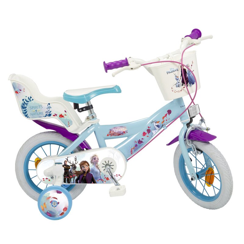 Toimsa - Bicicleta cu pedale , Disney Frozen 2, 12 , Cu roti ajutatoare, Multicolor