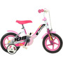 Bicicleta copii Dino Bikes 10' 108 Sport alb si roz cu frana - 1