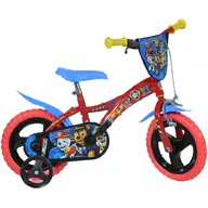 Bicicleta cu pedale, Dino Bikes, Paw Patrol, Cu roti ajutatoare, 12 inch, Pana la 40 kg, 3 ani+, Multicolor