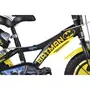 Bicicleta cu pedale, Dino Bikes, Batman, Cu roti ajutatoare, 14 inch, Pana la 50 kg, 4 ani+, Multicolor - 3