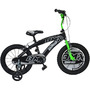 Bicicleta copii Dino Bikes 14' BMX negru si verde - 1