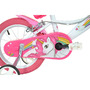 Bicicleta cu pedale, Dino Bikes, Unicorn, Cu roti ajutatoare, Cu cosulet frontal, Cu cosulet pentru papusi, 14 inch, Pana la 115 cm, Pink - 17