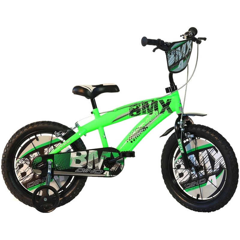 Bicicleta copii Dino Bikes 16\' BMX negru si verde