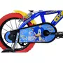 Bicicleta copii, Dino Bikes, Sonic, Roti ajutatoare, Suport cu sticla de apa, 16 inch, Cadru din otel, Pana la 125 cm, Blue/Red - 7