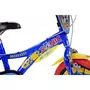 Bicicleta copii, Dino Bikes, Sonic, Roti ajutatoare, Suport cu sticla de apa, 16 inch, Cadru din otel, Pana la 125 cm, Blue/Red - 8