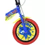 Bicicleta copii, Dino Bikes, Sonic, Roti ajutatoare, Suport cu sticla de apa, 16 inch, Cadru din otel, Pana la 125 cm, Blue/Red - 9