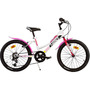 Bicicleta copii Dino Bikes 20' MTB fete Sport alb cu 6 viteze - 1