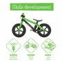 Bicicleta de echilibru, Chillafish, BMXie 2, Cu suport pentru picioare si frana integrate, Cu sa reglabila, Greutatate 3.8 Kg, 12 inch, Pentru 2 - 5 ani, Kiwi - 4