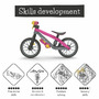 Bicicleta de echilibru, Chillafish, BMXie Moto, Cu suruburi si surubelnita pentru copii, Cu sunete reale Vroom Vroom, Cu sa reglabila, Greutatate 3.8 Kg, 12 inch, Pentru 2 - 5 ani, Pink - 3
