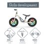 Bicicleta de echilibru, Chillafish, Charlie Glow, Usoara, Cu ghidon si sa reglabile, Cu spite luminoase, Greutate 2.5 Kg, Cu roti din spuma EVA, 10 inch, Pentru 18-48 luni, Beige - 4