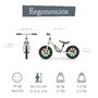 Bicicleta de echilibru, Chillafish, Charlie Glow, Usoara, Cu ghidon si sa reglabile, Cu spite luminoase, Greutate 2.5 Kg, Cu roti din spuma EVA, 10 inch, Pentru 18-48 luni, Beige - 3