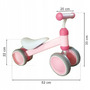 Bicicleta de echilibru, cu roti duble, pentru interior / exterior, Ecotoys, Roz, pentru copii, 18 - 36 luni, sarcina maxima 20 kg - 4