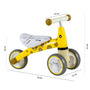 Bicicleta de echilibru pentru copii, roti duble, pentru interior / exterior, max 20 kg, 18 - 36 luni, Ecotoys, Girafa, Galbena - 2