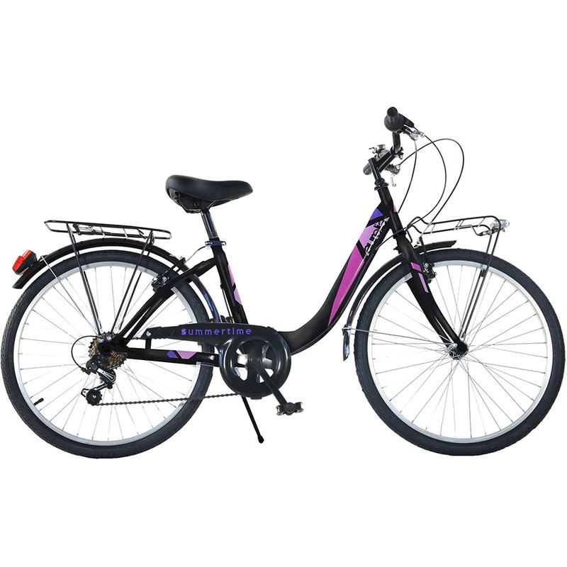 roata spate bicicleta 26 cu 7 pinioane Bicicleta Dino Bikes 26' City Summertime negru